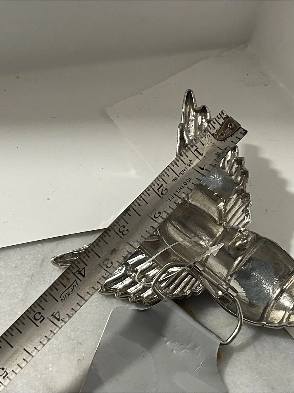 Hot Topic Silver Winged Bomb Belt Buckle